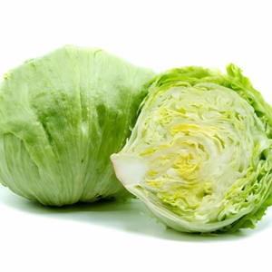 کاهو یخکوهی، خام